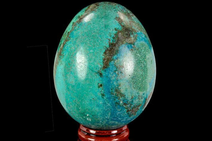 Polished Chrysocolla Egg - Peru #109248
